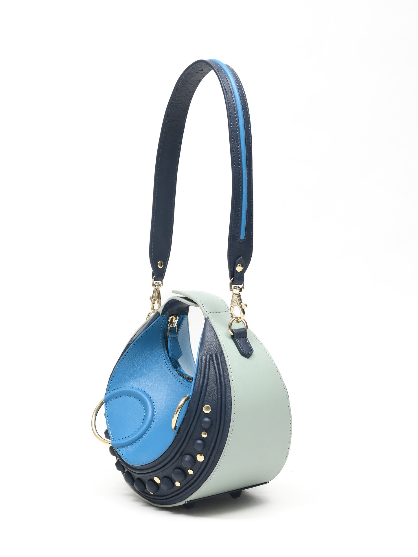 Halo Bag - Blue, Navy & Mint